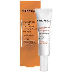 تصویر ضدآفتاب مناسب برای لک صورت spf50 ورونیک با حجم 40 میلی لیتر veronique Sunscreen suitable for face stain spf50 40ml