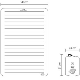 تصویر تشک بادی دونفره اتوماتیک شیائومی Xiaomi Automatic inflatable sleeping mat double PM2-02 