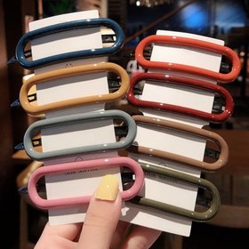 تصویر گیره مو مستطیلی رنگی 