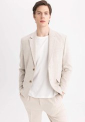 تصویر ژاکت مردانه بژ دفکتو | C5990AX اورجینال 