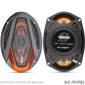 تصویر باند بیضی ۹*۶ ایکس بیس (X-BASS) مدل XB-CH694T7 دو عددی X-Bass Car Speaker XB-CH694T7