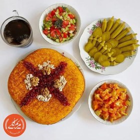 تصویر ترشی آب گوجه ای 1200 گرمی (سالاد مشهدی) سالم مریم‌گلی 