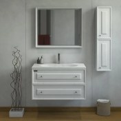 تصویر ست کابینت و روشویی آلکا مدل 3075 کلاسیک به همراه باکس و آینه 