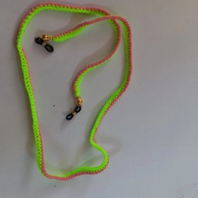 تصویر بند عینک بافت سبز و صورتی کد ۱۳۲۰ 