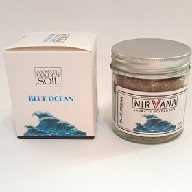 تصویر اسانس خوشبو کننده هوا خاک معطر پودر نیروانا مدل بلو اوشن ( اقیانوس آبی ) Nirvana-Blue ocean 