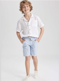 تصویر شلوارک بافت پسرانه برند Defacto Boy Woven Short