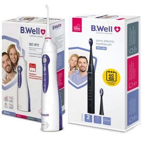 تصویر ست واترجت مدل WI-911 و مسواک برقی مدل MED-870 بی ول B Well WI 933 Waterjet And MED 870 Electric Toothbrush