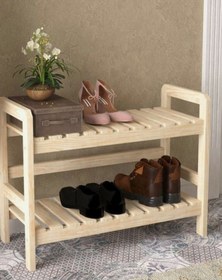 تصویر جاکفشی تمام چوب روسی rusian wooden all shoe rack