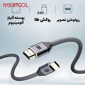 تصویر کابل HDMI پاورولوژی 8K طول 2 متر Powerology 8K HDMI Braided Cable PWHDC2M 