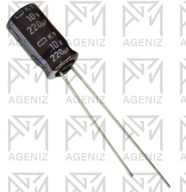 تصویر خازن الکترولیتی ۲۲۰ میکرو فاراد ۲۵ ولت 