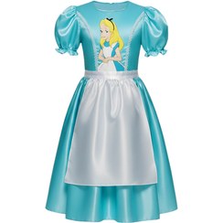 تصویر پیراهن دخترانه دیزنی پرنسسی مدل KM013 - 8 تا 10 سال 