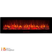 تصویر شومینه LCD دیواری مدل 160 سانتی‌متر | لوکس، مدرن و دکوراتیو با ریموت کنترل 