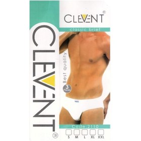 تصویر شورت مردانه اسلیپ کلونت سفید بسته 3 عددی under-wear-men-clevent