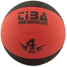 تصویر مدیسن بال بدنسازی 4 کیلویی تیبا | مشکی/قرمز 