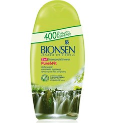 تصویر شامپو سر و بدن خنک کننده 400 میلی لیتر بایونسن Bionsen pure &fit showergel &shampoo