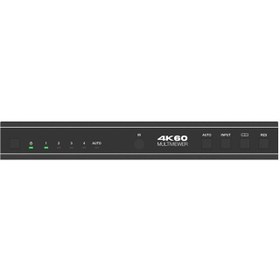 تصویر سوئیچ کواد 4 کانال HDMI v2.0 بدون وقفه کیفیت 4K + خروجی صدا +ریموت/RS232 فرانت Faranet HDMI v2.0 4x1 Seamless multi-view w/Audio Extract + IR/RS232