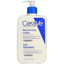 تصویر لوسیون کرم مرطوب کننده صورت و بدن سراوی Cerave حجم 473 Cerave Moisturizing Lotion For Dry To Very Dry Skin 473ml