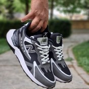 تصویر کفش کتانی اسپرت نیوبالانس مردانه زیره پیو رنگ طوسی مشکی سایز ۴۴ 