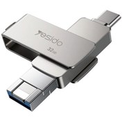 تصویر مبدل و‌ فلش مموری 64 گیگابایت یسیدو مدل YESIDO FL12 64GB Flash Drive 