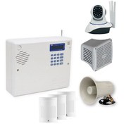 تصویر پکیج دزدگیر سایلکس SG8 سیمکارتی با 3 چشمی و دوربین بیبی کم 