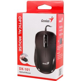 تصویر ماوس جنیوس مدل DX-101 Genius DX-101 Black Optical Wired Mouse