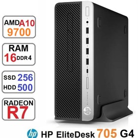 تصویر مینی کیس HP EliteDesk 705 G4 SFF A10-9700 وSSD256 