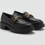 تصویر موکاسین چرمی با جزئیات فلزی | MANGO | 844176837 | اورجینال 