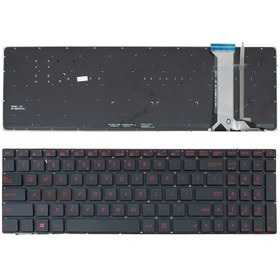 تصویر کیبورد لپ تاپ ایسوس Asus G551 بدون فریم مشکی ا Asus G551 Keyboard Laptop Asus G551 Keyboard Laptop