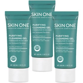 تصویر ژل پاک کننده آرایش صورت اسکین وان مناسب پوست چرب حجم 100 میلی لیتر شوینده SKIN ONE 100 میل اسکین وان | skin one