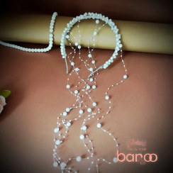 تصویر تل آبشاری با آویزهای مرواریدی 