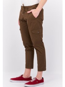 تصویر شلوار کتان کشی مردانه با طراحی معمولی، رنگ قهوه‌ای تیره برند sorbino Men Regular Fit Solid Stretchable Cargo Pants, Dark Tan