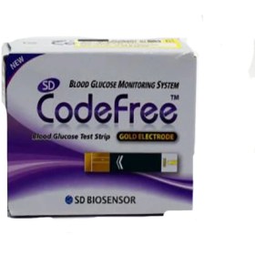 تصویر نوار تست قند خون مدل کدفری SD نوار تست قند خون کدفری مدل SD