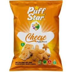 تصویر اسنک چهار جوانه 50 گرم ( پنیری ) پف استار Puff Star four seed snack (cheese flavor) 50g