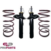 تصویر مجموعه فنر لول جلو اسپرت سایز 32 لنزو LENSO و کمک فنر گازی روغنی اسپرت (پوسته کوتاه) کی دی اس KDS مناسب برای پژو 206 