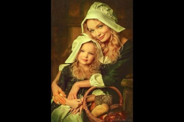 تصویر پازل ۲۰۰۰ تکه طرح مادر و دختر 