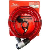 تصویر قفل موتور سیکلت قرمز تی جی ار وان (TGR 1) 18*1500 mmمدل 8008 