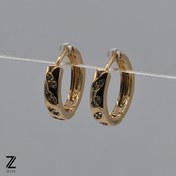 تصویر گوشواره حلقه‌ ای نگین‌دار ژوپینگ کد ۱۱۸۸ 