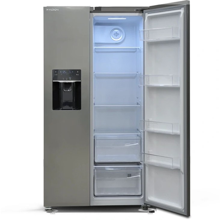 یخچال فریزر ساید بای ساید ایکس ویژن مدل HS600 (۲۸ فوت، سفید)