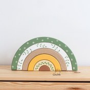 تصویر رنگین کمان چوبی 