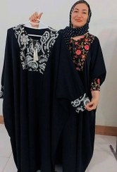 تصویر مانتو عبا مدل آسمان آستین دار 