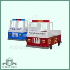 تصویر ماشین پلیس چوبی 