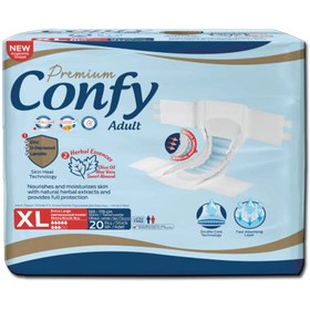 تصویر پوشک چسبی بزرگسال کانفی سایز خیلی بزرگ بسته 20 عدد Confy Adult Saize X LARG Pcs 20