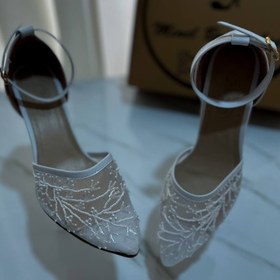 تصویر کفش عروس طرح آوینا - ۵ سانت مکعبی / قرمز / ۳۶ 