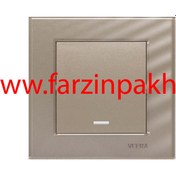 تصویر شاسی راه پله ویرا مدل کریستال بژ Veera Switch And Sockets Beige Crystal