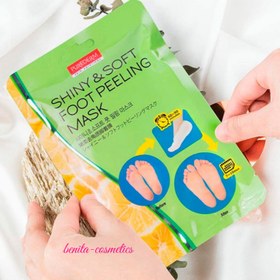 تصویر ماسک لایه بردار و نرم کننده پا پیوردرم ا Purederm Shiny & Soft Foot Peeling Mask Set Purederm Shiny & Soft Foot Peeling Mask Set