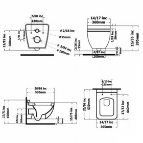 تصویر توالت فرنگی دیواری ساترون گاتریا Satron Wall Hang Toilet