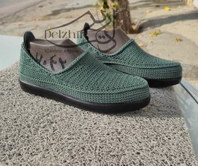 تصویر گیوه مردانه رنگ سبز 