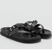 تصویر صندل با بند چرمی | MANGO | 834257964 | اورجینال 