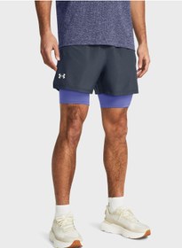 تصویر شلوارک ۲ در ۱ ۵ اینچی لانچ برند under armour Launch 5'' 2-In-1 Shorts