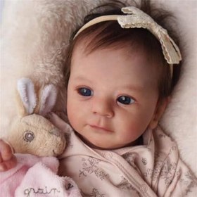 تصویر GYCV Lifelike Baby Dolls Girl - نوزاد وینیل نوزاد واقعی 18 اینچی، بدن نرم عروسک نوزاد دوباره متولد شده، عروسک بچه واقعی که به نظر می رسد کودک واقعی از وینیل سیلیکونی، عروسک های متولد شده با ست اسباب بازی تغذیه 